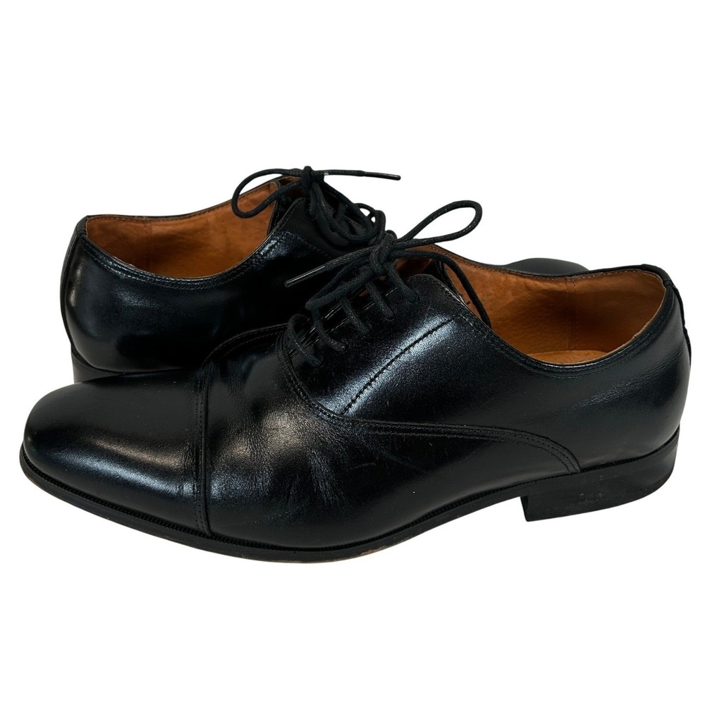Florsheim Mens Black Leather Cap Toe Oxford Dress Shoes 14180-001 Size 8D